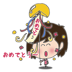 Daily life sticker of the girl No2