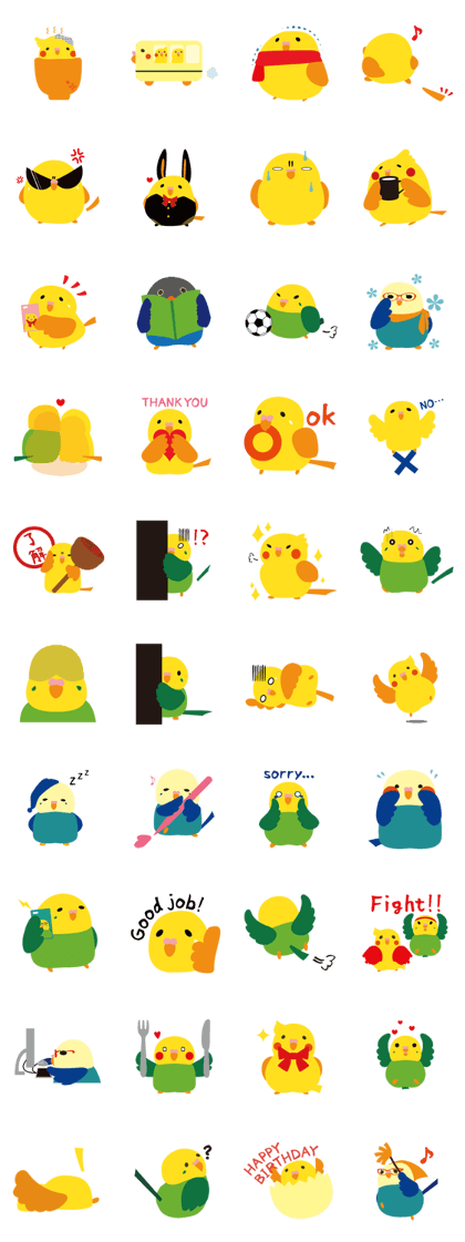 Chibi of a budgerigar