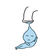 The Man is a drop of water