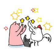 Fat pig & Friends Sticker
