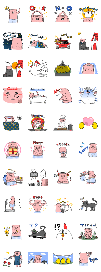 Fat pig & Friends Sticker