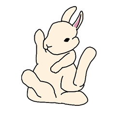 Simple rabbit sticker easy to use