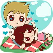 The sweet newlywed couple
