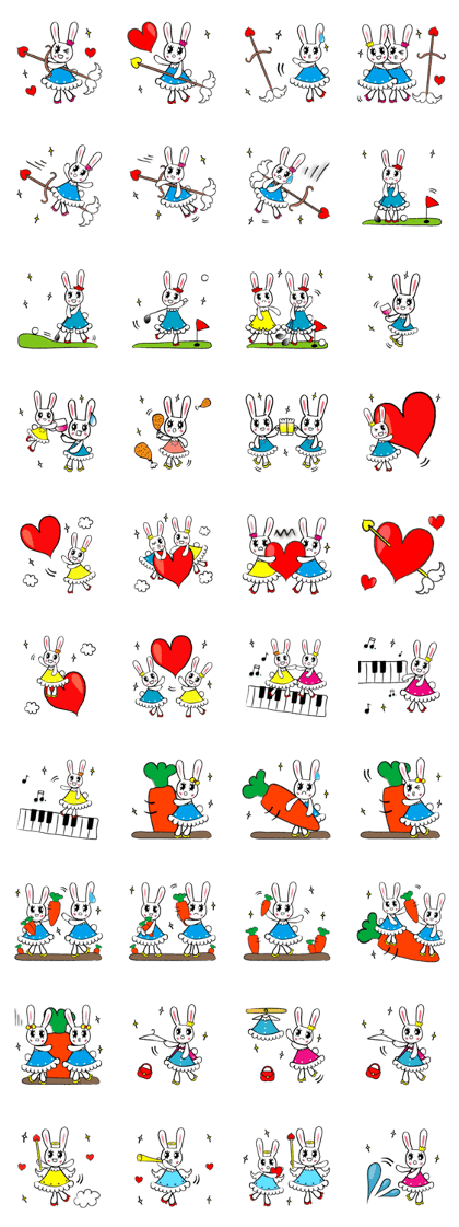 PRINCESS RABBIT USARIERU'S STICKER VER 3