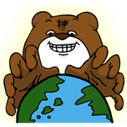 Woman and Bear -We want to be a student-