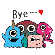 Monster line Sticker