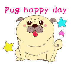 Pug Happy day