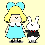 Alice and Butler rabbit.English