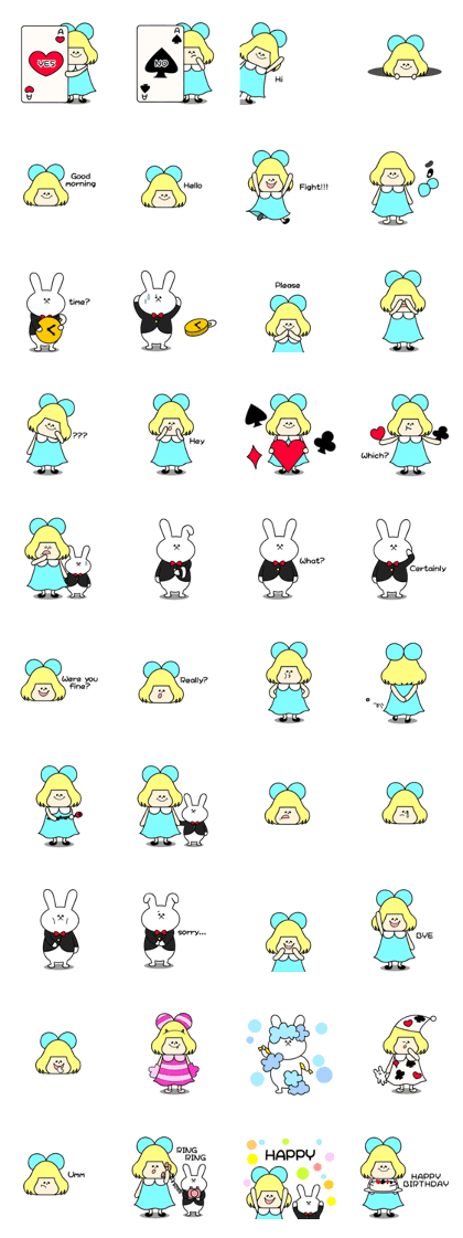 Alice and Butler rabbit.English