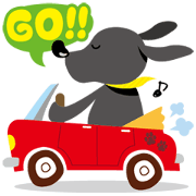 Black Labrador Retriever's Sticker