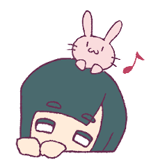 cute girl and cute rabbit2