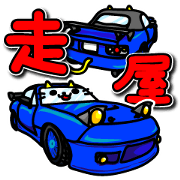 Street racing to the yellow cat sticker