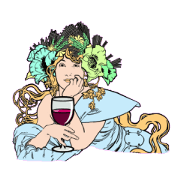 Art Nouveau art deco Style Sticker