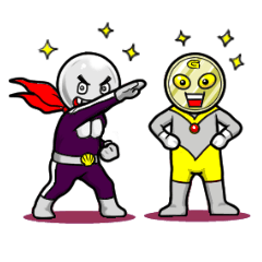 Mask of PEARL and GOLDCOIN MAN