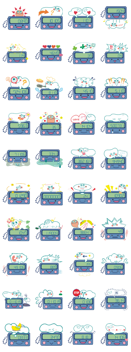 Pager Sticker (no alphabet)