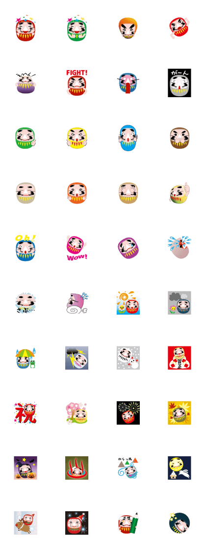 Four seasons of  "DARMA-chan"