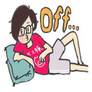 A bobbed hair girl with glasses