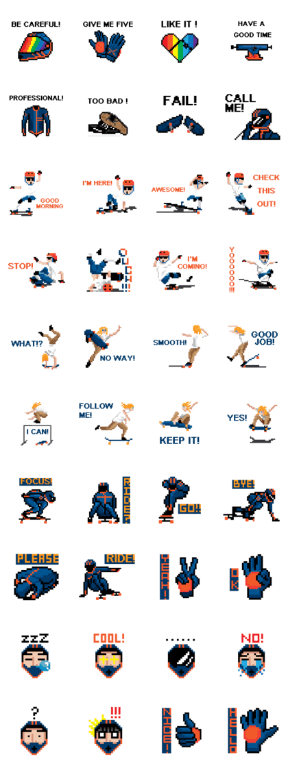 8-BIT LONGBOARD STICKERS