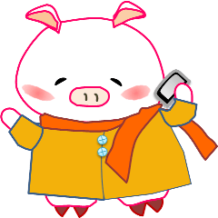 White pig PIGPON(winter series)