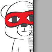 bear wearing eye mask