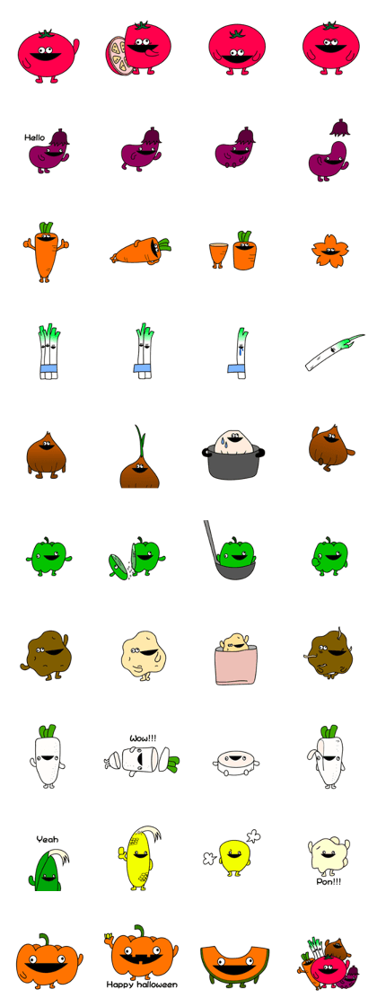Strange vegetables.English