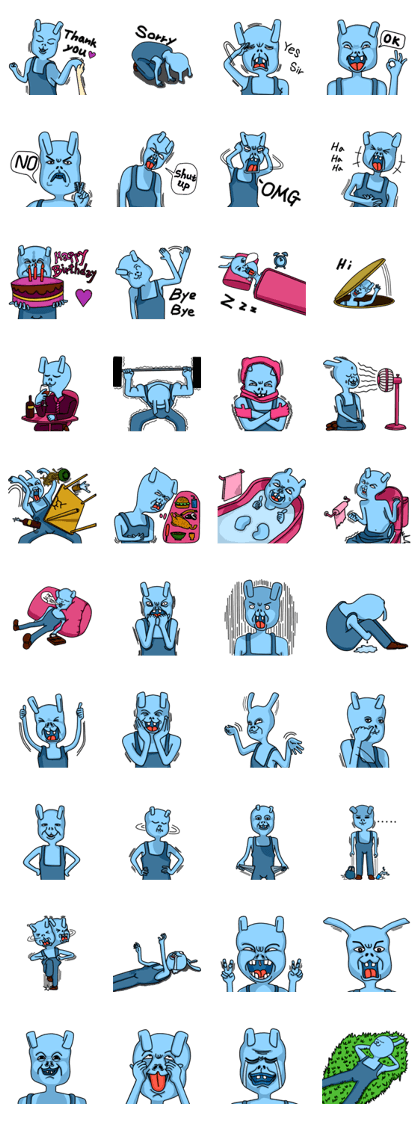 Happy Bunny (Mr. Blue)