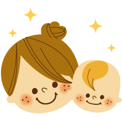 Sticker for a baby and a mama