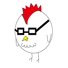 chicken with glasses