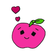 simple pink apple