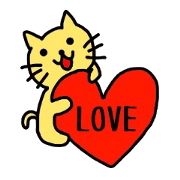 Yellow cat of the happiness