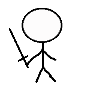 Hyper stick man sticker