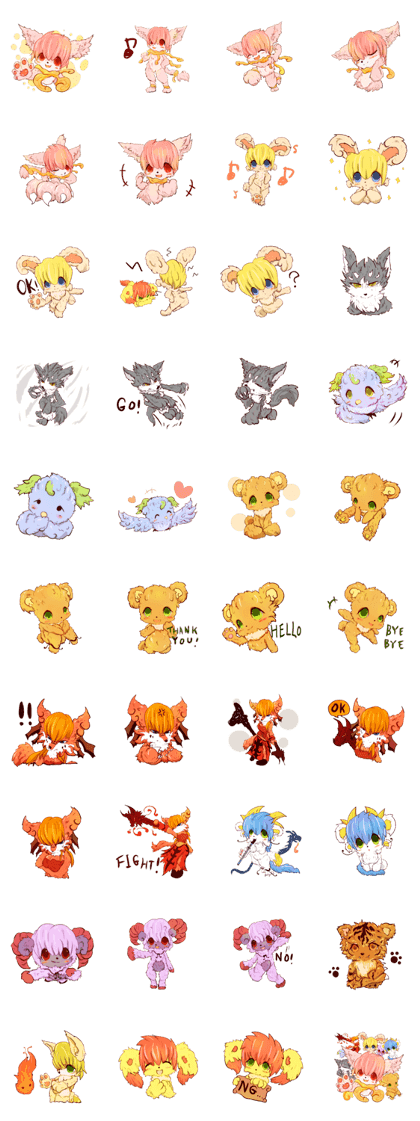 Animals kemono stickers