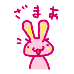 Pink rabbit bossy attitude