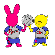 Fun life of rabbit and chick