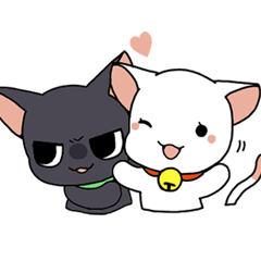 Hot and cold cats sticker(English ver.)