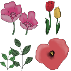 Real Flowers Stamp