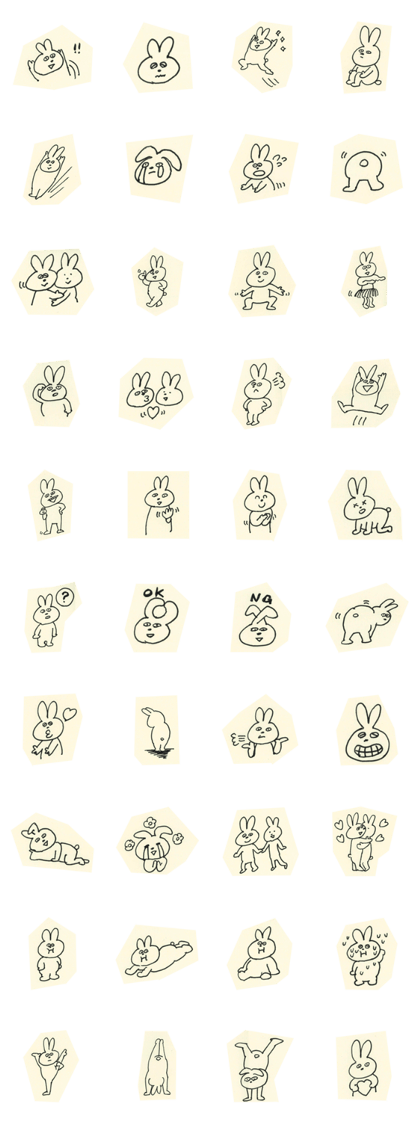 cute bunny reaction Sticker