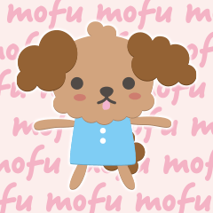 Sticker of fluffy dogs