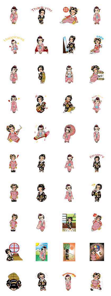 Pure Japanese geisha
