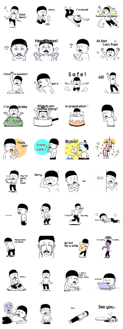 Funny Gentleman OYAJI Sticker!