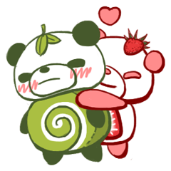 Matcha and Ichigo panda