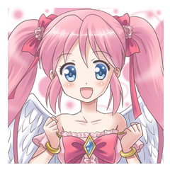 The Sticker of a fantasy "MOE" character