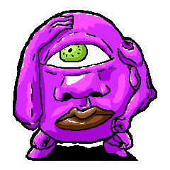 The one-eyed purple alien "Menchos"