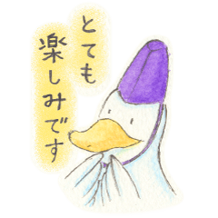Mr.Duck stickers with Japanese