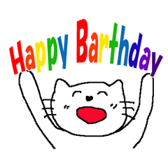 Celebration message of cat