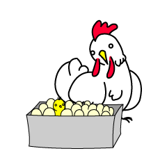 chicken and chick  of egg shop.