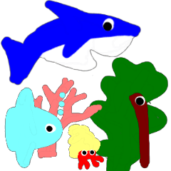 Aquarium sticker