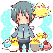 Moemoe parrot sticker Moemoe parrot sticker