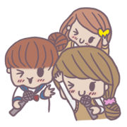 Girl student's pretty stamp