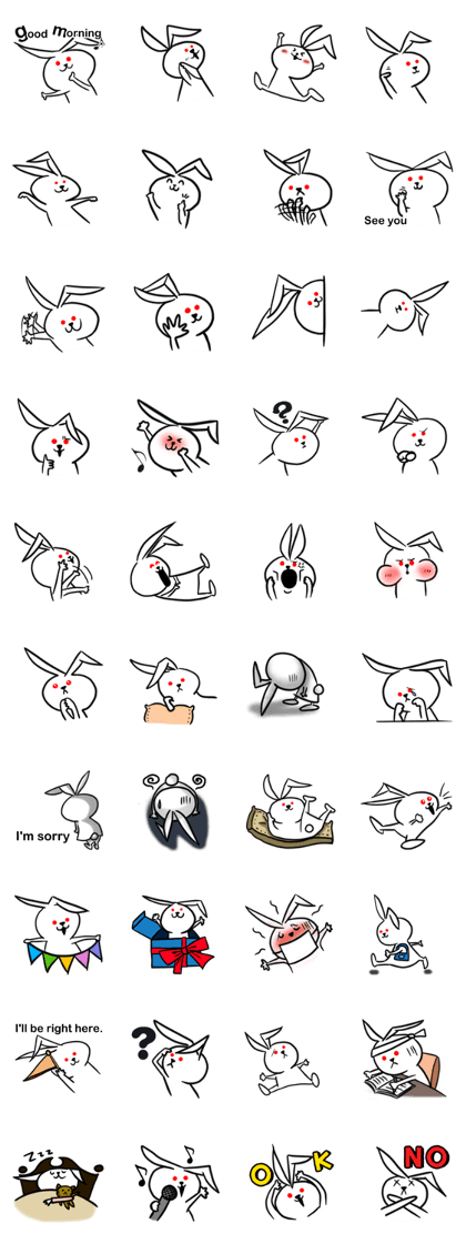 fascinating white rabbit